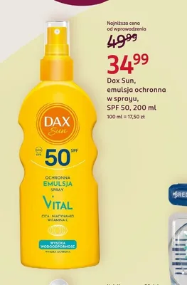 Emulsja ochronna w sprayu Dax Sun SPF 50 Vital promocja w Rossmann