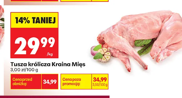 Tusza królicza Kraina Mięs promocja w Biedronka