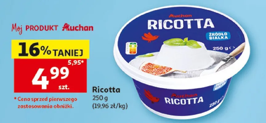 Ricotta Auchan promocja w Auchan