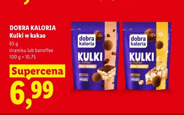 Kulki w kakao Dobra Kaloria tiramisu promocja w Lidl