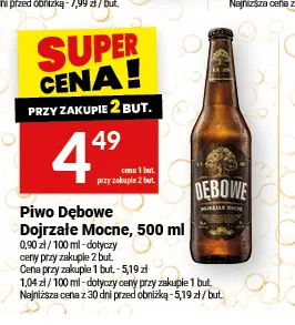 Piwo Dębowe Dojrzałe Mocne promocja w Twój Market