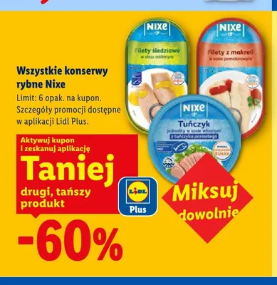 Filety z makreli w sosie pomidorowym Nixe promocja w Lidl