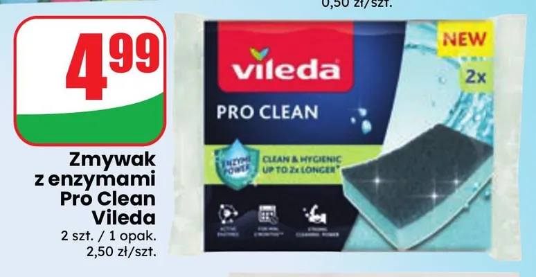 Zmywak z enzymami Pro Clean Vileda promocja w Dino