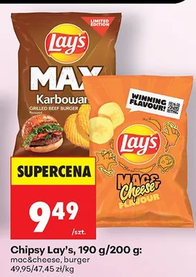 Chipsy MAX Karbouan grilled beef burger promocja w Biedronka