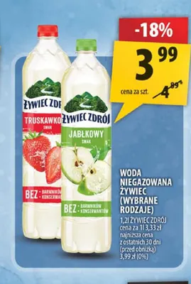 Woda niegazowana truskawkowa Żywiec Zdrój promocja w Arhelan