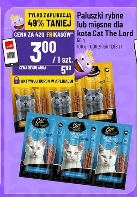 Paluszki rybne lub mięsne dla kota promocja w POLOmarket