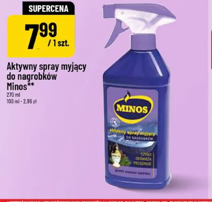 Aktywny spray myjący do nagrobków Minos promocja w POLOmarket
