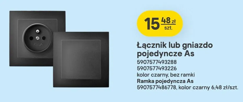 Ramka pojedyncza Ospel As czarna promocja w Castorama