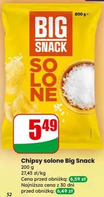 Chipsy solone promocja w Dino