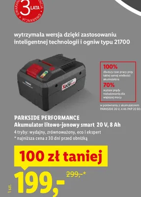 Akumulator litowo-jonowy smart 8Ah promocja w Lidl