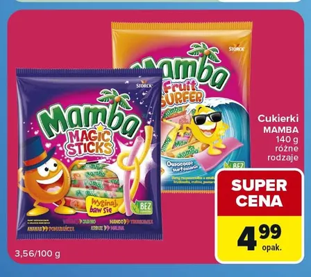Cukierki Mamba Fruit Surfer promocja w Carrefour Express