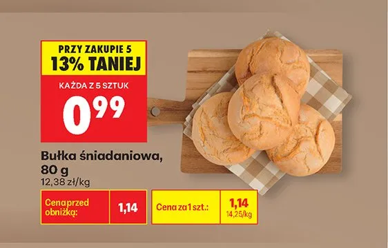 Bułka śniadaniowa promocja w Biedronka