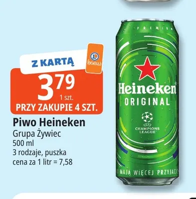 Piwo Heineken promocja w Leclerc