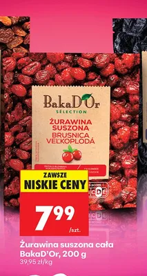 Żurawina suszona cała BakaD'Or promocja w Biedronka