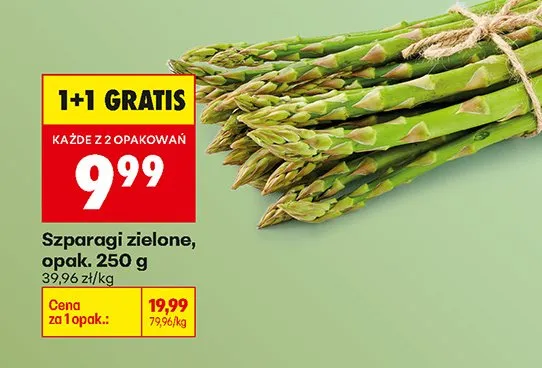 Szparagi zielone promocja w Biedronka