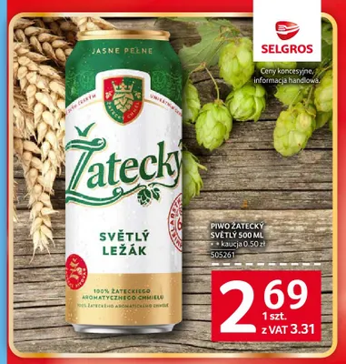 Piwo Žatecký Světlý promocja w Selgros