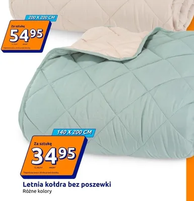 Letnia kołdra bez poszewki 200x200cm promocja w Action