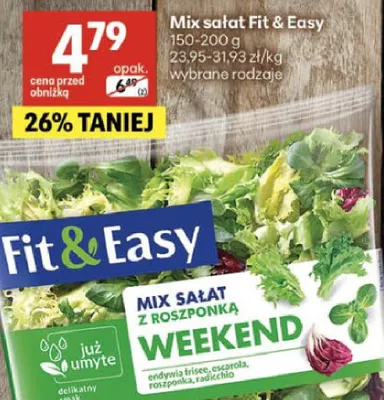 Mix sałat Fit & Easy promocja w Delikatesy Centrum