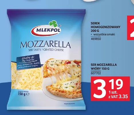 Ser Mozzarella wióry Mlekpol promocja w Selgros
