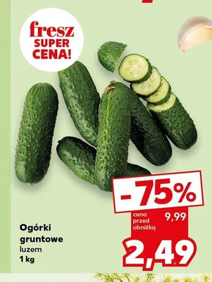Ogórki gruntowe luzem promocja w Kaufland