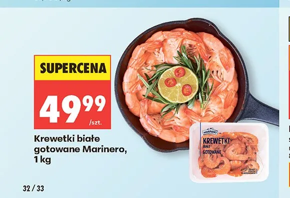 Krewetki białe gotowane Marinero promocja w Biedronka