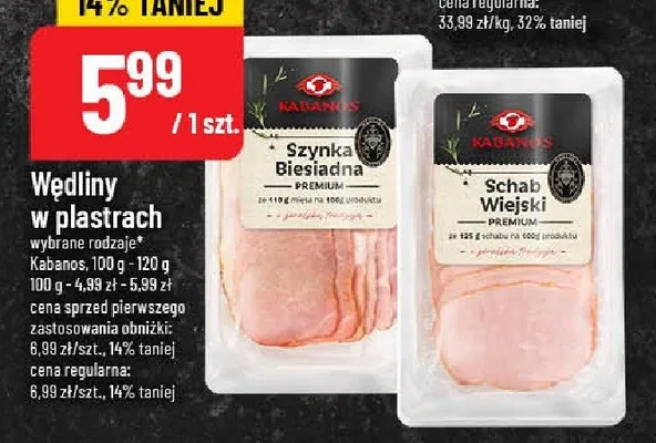 Wędliny w plastrach różne rodzaje promocja w POLOmarket