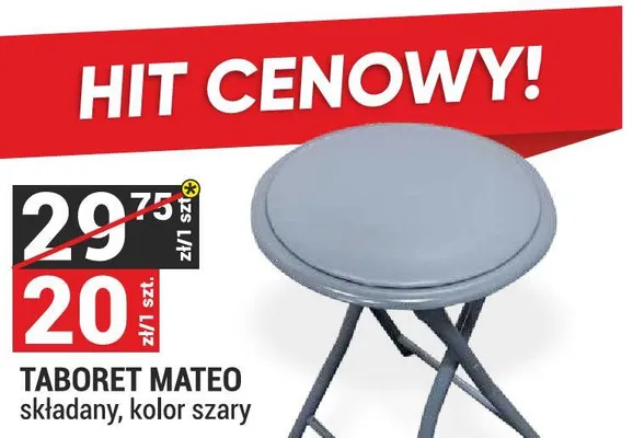 Taboret Mateo składany promocja w Merkury Market