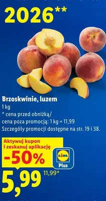 Brzoskwinie luzem promocja w Lidl