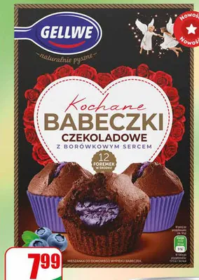 Babeczki czekoladowo-borówkowe Kochane Gellwe promocja w Dino