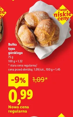 Bułka typu górskiego promocja w Lidl