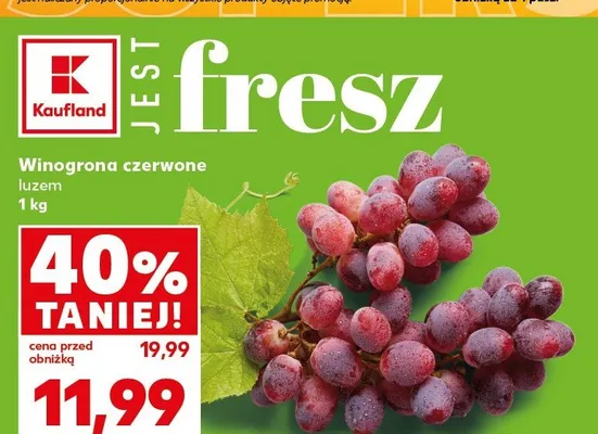 Winogrona czerwone promocja w Kaufland