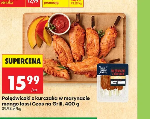 Polędwiczki z kurczaka w marynacie mango lassi Czas na Grill promocja w Biedronka