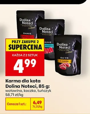 Karma dla kota Dolina Noteci Premium z kaczką promocja w Biedronka