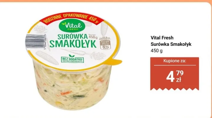 Surówka Smakołyk Vital Fresh promocja w Biedronka
