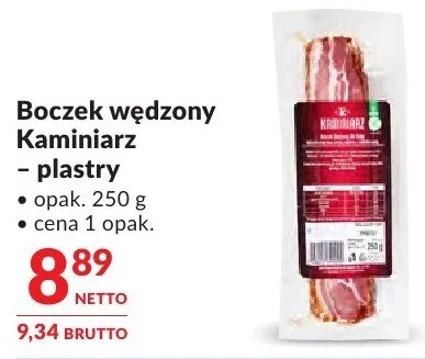 Boczek Boczek wędzony Kaminiarz - plastry promocja w Makro