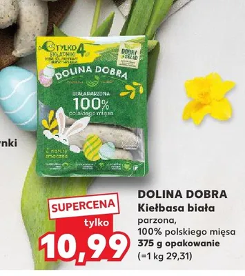 Kiełbasa biała parzona, 100% polskiego mięsa promocja w Kaufland