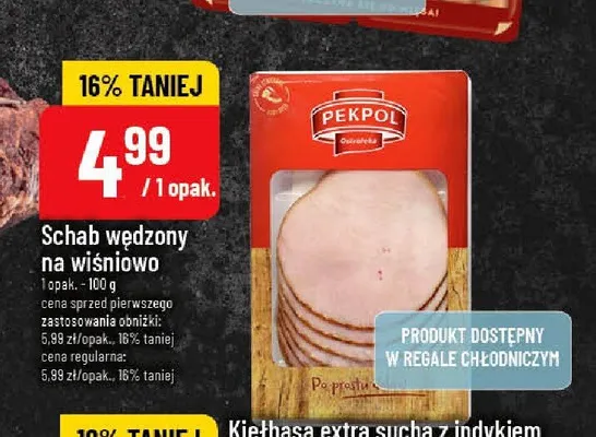 Schab wędzony na wiśniowo Pekpol promocja w POLOmarket