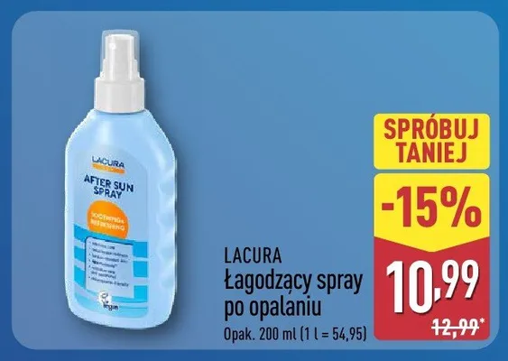 Łagodzący spray po opalaniu promocja w Aldi