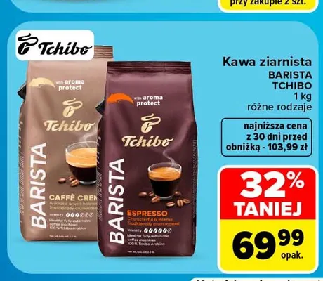 Kawa ziarnista Tchibo Barista Espresso promocja w Carrefour