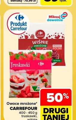 Owoce mrożone truskawki Carrefour promocja w Carrefour Market