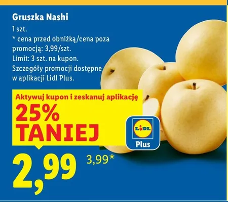 Gruszka Nashi promocja w Lidl