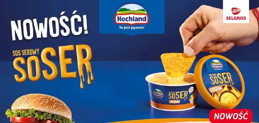 Sos serowy Soser Hochland promocja w Selgros