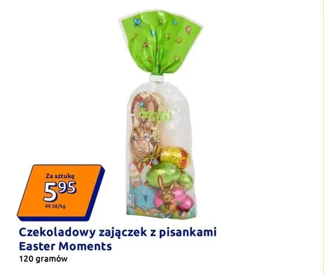 Czekoladowy zajączek z pisankami promocja w Action