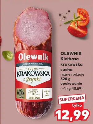 Kiełbasa krakowska sucha różne rodzaje promocja w Kaufland