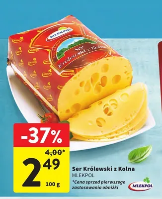 Ser Królewski z Kolna Mlekpol promocja w Intermarche