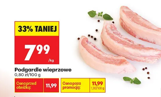 Podgardle wieprzowe promocja w Biedronka