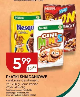 Płatki śniadaniowe wybrany asortyment promocja w Chata Polska