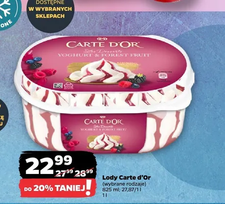 Lody Carte d'Or Yoghurt & Forest Fruit promocja w Netto