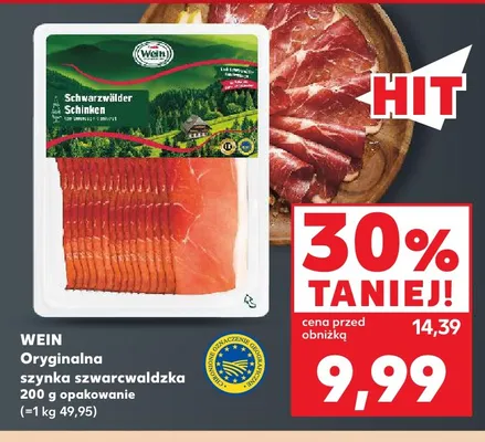 Oryginalna szynka szwarcwaldzka Wein promocja w Kaufland