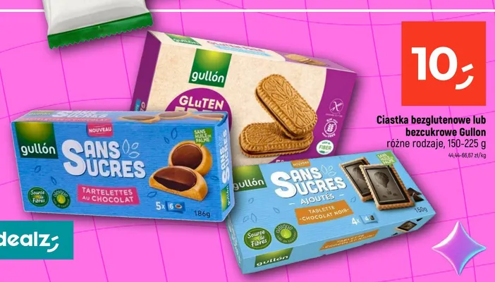 Ciastka bezcukrowe Gullon Sans Sucres Tartelettes au Chocolat promocja w Dealz